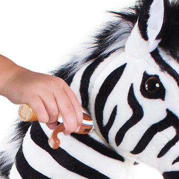 Ponycycle Zebra Kids Ride On Horse Kids Riding Horse Unicorn Toys Classic Model U (With Brake/ 30' Height/Size 3 For Age 3-5) Pony Cycle Ride On Zebra Plush Toy Pony Stuffed Animal Toy Model Ux368