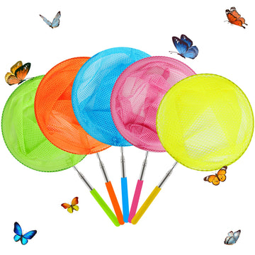 Skrtuan Telescopic Butterfly Fishing Net For Kids - 34'' Extendable Outdoor Bug & Insect Catcher With Anti-Slip Grip, Fish & Lad