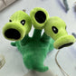 Jhesao 7'' Pea Plants And Peashooter Plush Toys Threepeater Pvz Plush 1 2 Stuffed Soft Doll Three-Heads Pea Toy New