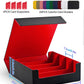 Uaono Card Storage Box For Trading Cards, 2400+ Mtg Commander Deck Box With 24Pcs Colorful Divider, Card Case Fits For Magic Tcg Ptcg Game Cards (Black&Red)