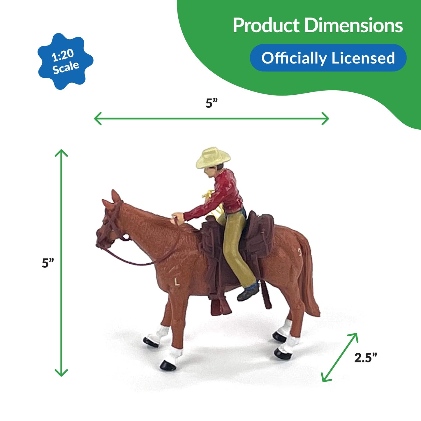 Big Country Toys Cowboy Figurine – Hand-Painted 1:20 Scale Ranch & Rodeo Collectible (6666 Ranch Cowboy And Quarter Horse)