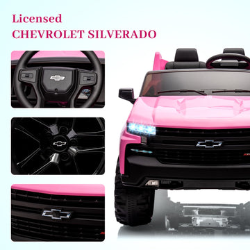 Hipicute 24V 2-Seater Truck Licensed Chevrolet Silverado Ride On Car Kids Toy