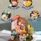 Rolife Diy Mini Building House Miniature Kit-Fancy Tea Yard, Miniature Lifestyle Mini Bookshelf Decoration, Diy Hobbies/Gifts For Craftsman (Fancy Tea Yard)