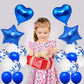 Huture 6 Birthday Party Supplies Blue Number 6 Foil Balloon Happy Birthday Banner Kit 6Th Birthday Decoration White Blue Latex C