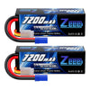 Zeee 4S Lipo Battery 7200mAh 14.8V 80C with EC5 Connector Hard Case RC Battery for RC Car Truck Tank Buggy Truggy RC Racing Mode