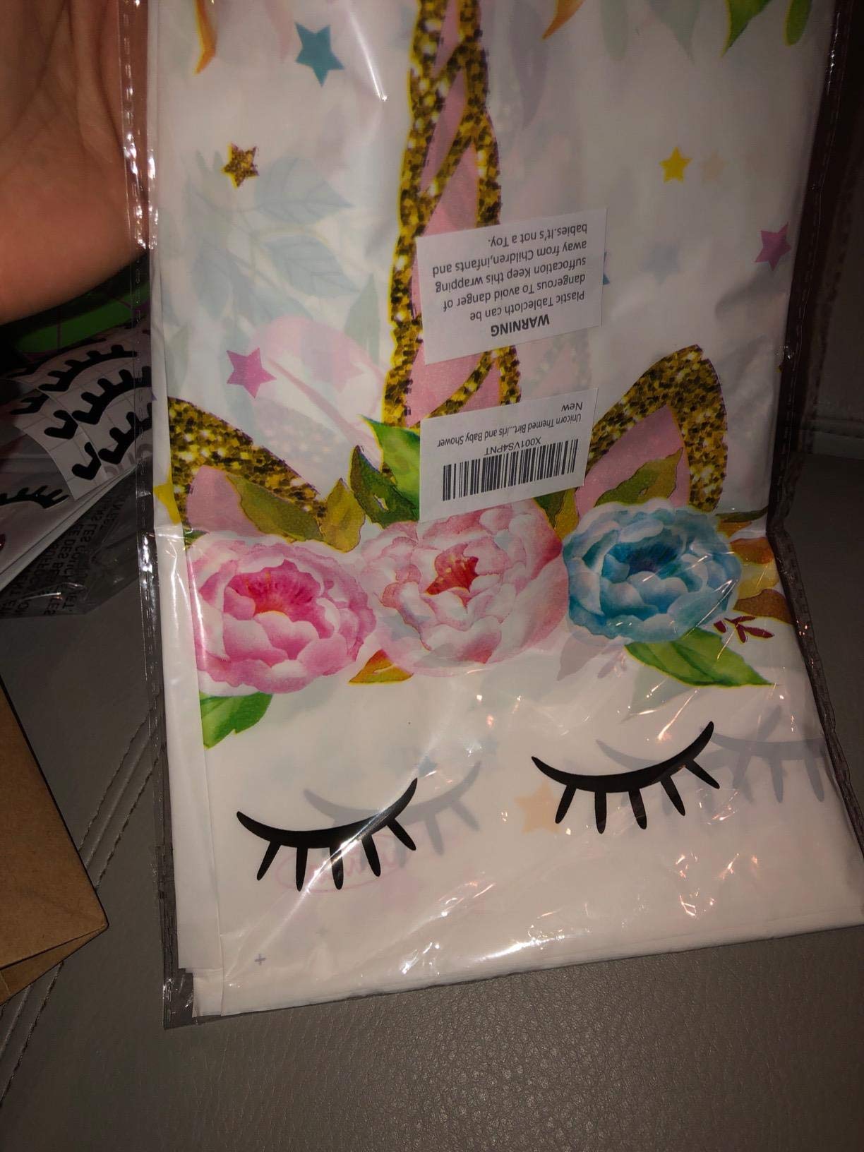 FZR Legend Unicorn Themed Birthday Party Decorations - Plastic Tablecloth | 53 x 90 inches,Disposable Table Cover | Magical Part