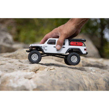 Axial RC Truck SCX24 Jeep Gladiator 4 Wheel Drive Rock Crawler Brushed RTR Nothing Needed to Complete Ready-to-Run White AXI0000