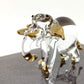 Sansukjai Elephant Tiny Miniature Figurines Animals Hand Blown Glass Art Gold Trim Collectible Gift Decorate#2