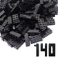 Wyswyg Building Bricks 2X4 Stud 140 Pcs, Classic Building Blocks, Building Bricks Only, Compatible, Black.