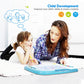 Sgile Large Magnetic Drawing Board - 4 Colors 16×13In Doodle Pad With 4 Stamps For Toddlers, Learning Toy Board Etch Sketch Gift For 36+ Month Kids Girls Boys, Light-Blue