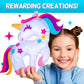CRAFTSBEE Magical Unicorn Sewing Kit - Create 5 Felt Animals & Pillow - Large, Unicorn Crafts for Girls 7+