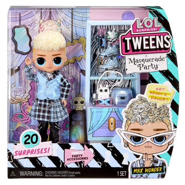 L.O.L. Surprise! Tweens Masquerade Party Max Wonder Fashion Doll With 20 Surprises Including Accessories & Blue Rebel Outfits, Holiday Toy Playset, Great Gift For Kids Girls Boys Ages 4 5 6+ Years