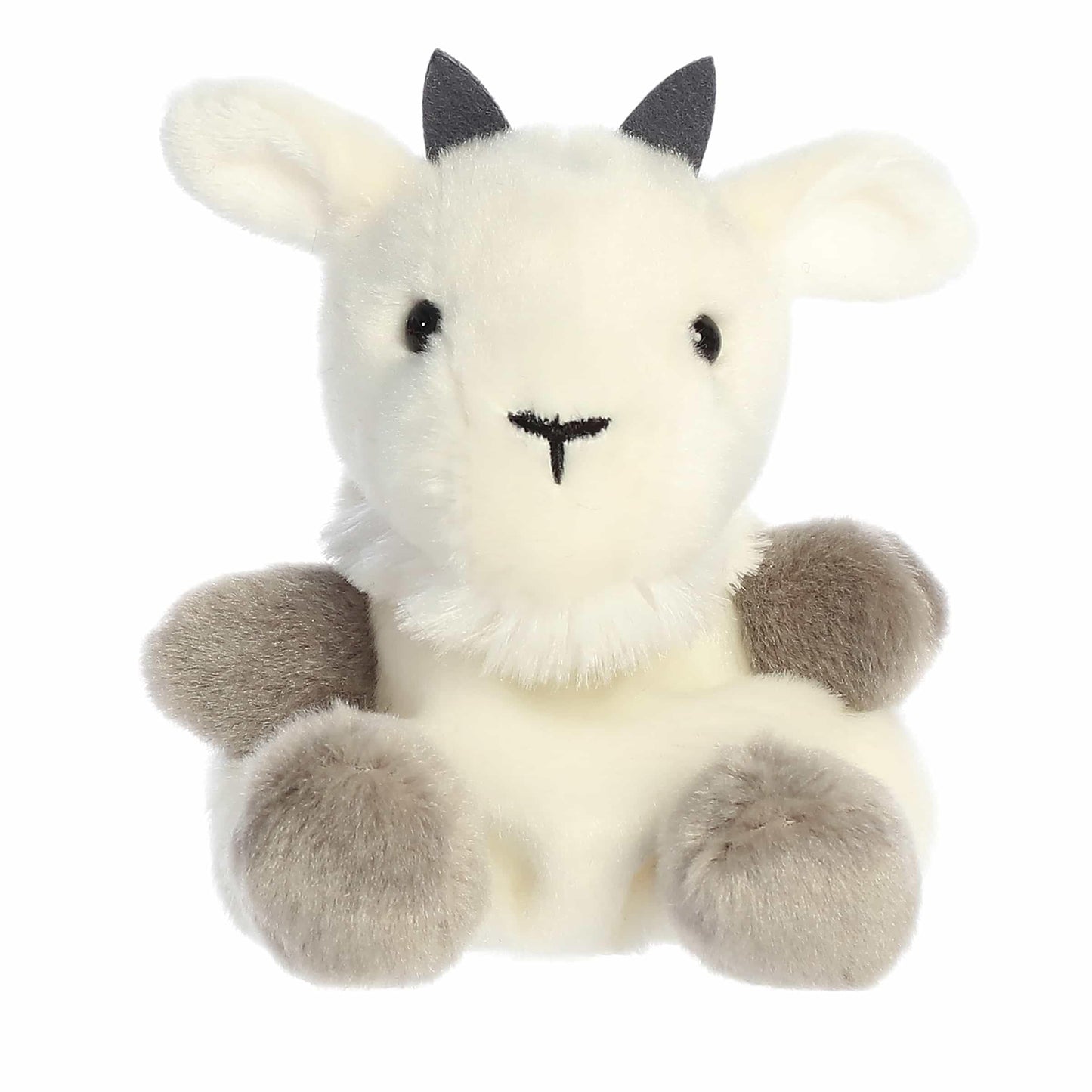 Aurora Adorable Palm Pals Jenny Mountain Goat Stuffed Animal - Fun Collectible Plush for Kids and mature-themed Collectors - Perfect for Decorating Rooms and Birthday Gifts - White 5 Inches