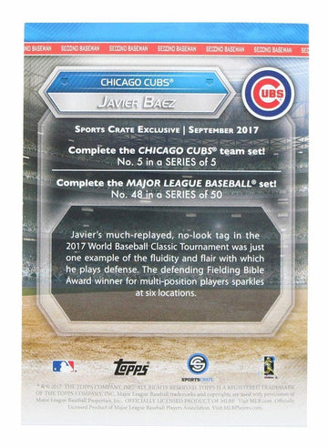 Chicago Cubs Mlb Crate Exclusive Topps Card #48 - Javier Baez