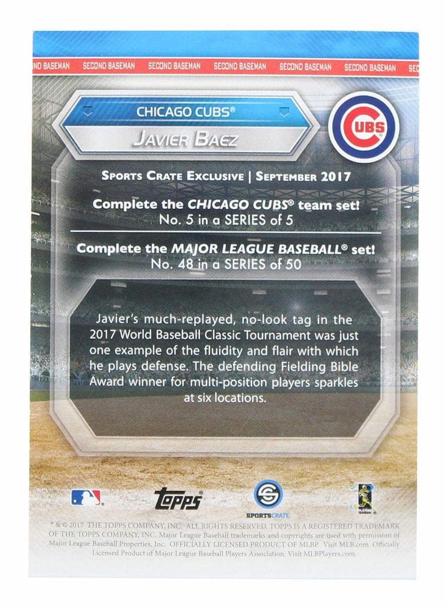 Chicago Cubs Mlb Crate Exclusive Topps Card #48 - Javier Baez
