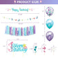 Mermaid Birthday Party Decorations Supplies Banner Tassel Garland Bubble Garland Hanging Jelly Fish Paper Lanterns Balloons Cake Topper Mermaid Happy Birthday Decorations For Kids Girls Women