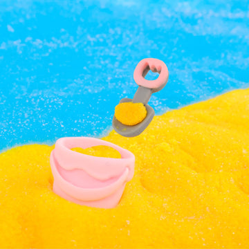 2 Pack Cloud Slime With Beach And Ocean Theme,New Add-Ins Sand Pail & Shovel,Large-Capacity Slime,Super Soft,Scented Diy Slime,S