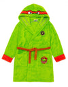 Teenage Mutant Ninja Turtles Boys Hooded Bathrobe Kids Superhero Dressing Gown In Green Cosy Comic Fleece Children Toddlers