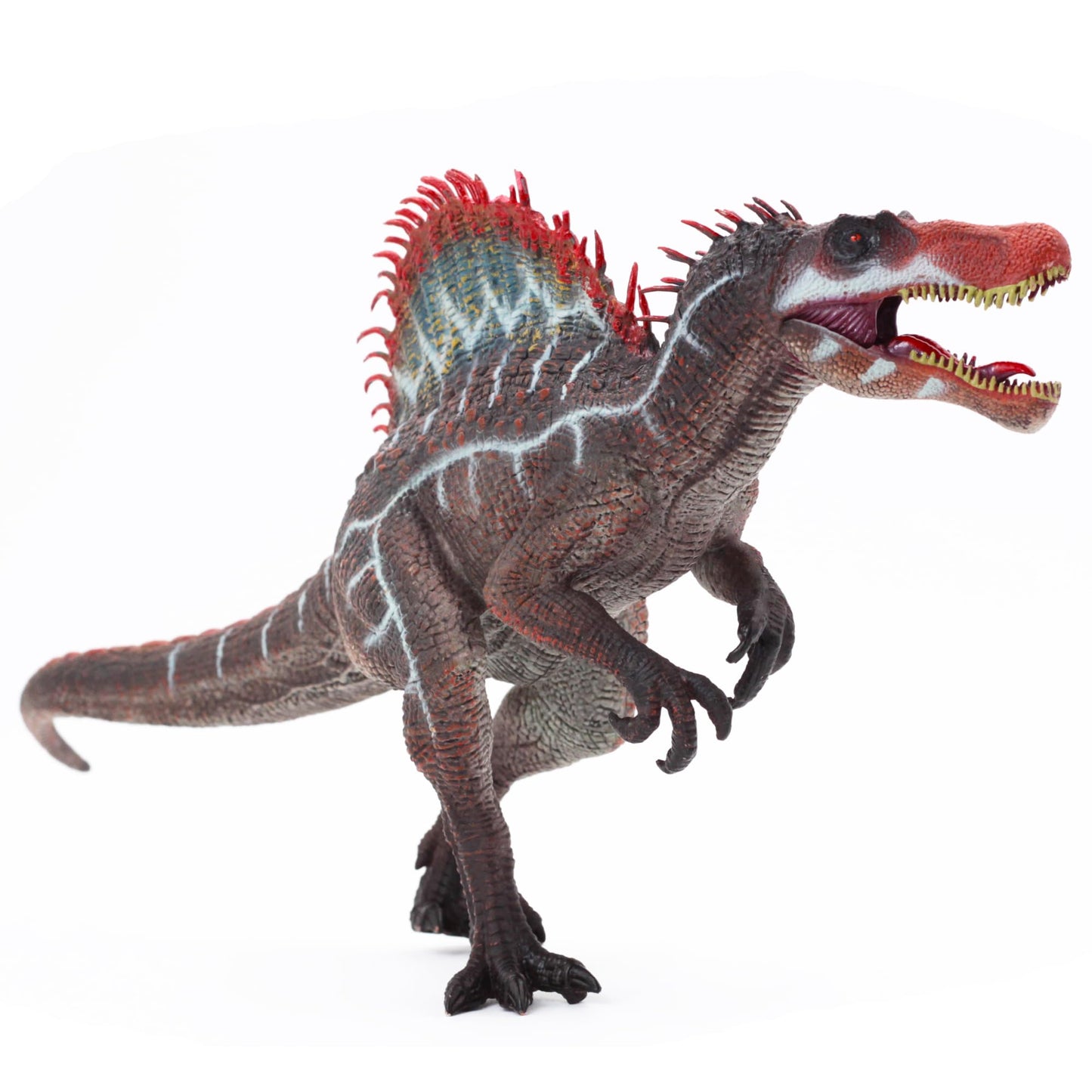 Gemini&Genius Spinosaurus Action Figure - Large Moveable Jaw Dinosaur Toy, PVC, Indo-spinosaurus Color, Model INDOSPIN