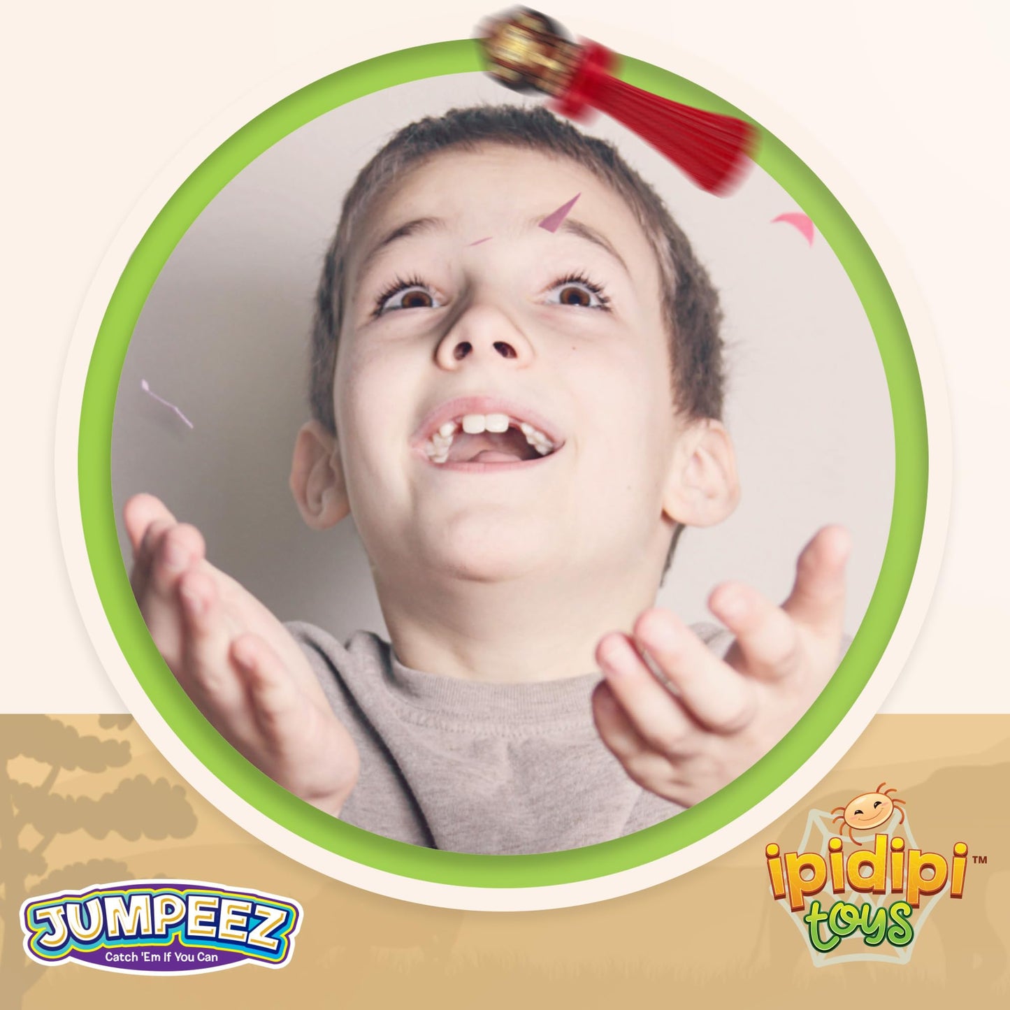 Ipidipi Toys Jumpeez Safari Rocket Poppers - Fun Jumping Bounce Poppers For Kids - Easter Egg And Basket Fillers, Classroom Game