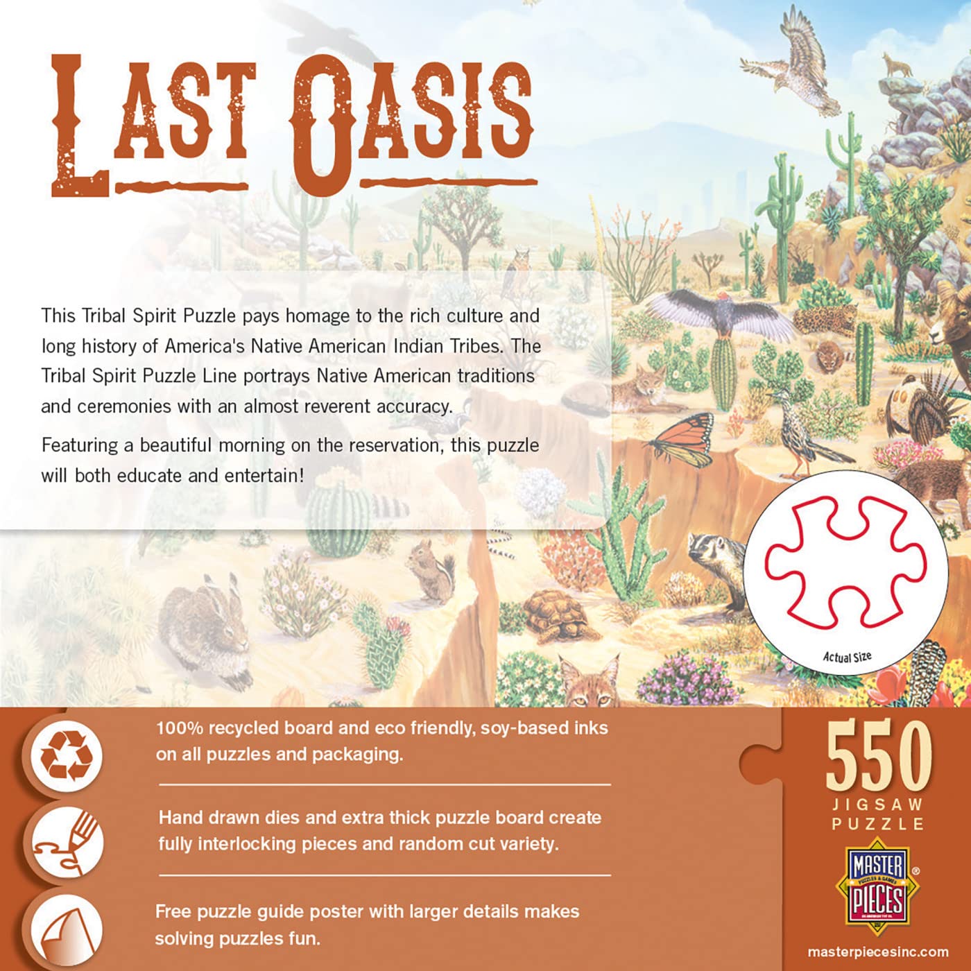 550 Piece Jigsaw Puzzle for mature-themed  Family  Or Youth - Last Oasis by MasterPieces - 18X24 - Family Owned American Puzzle Company