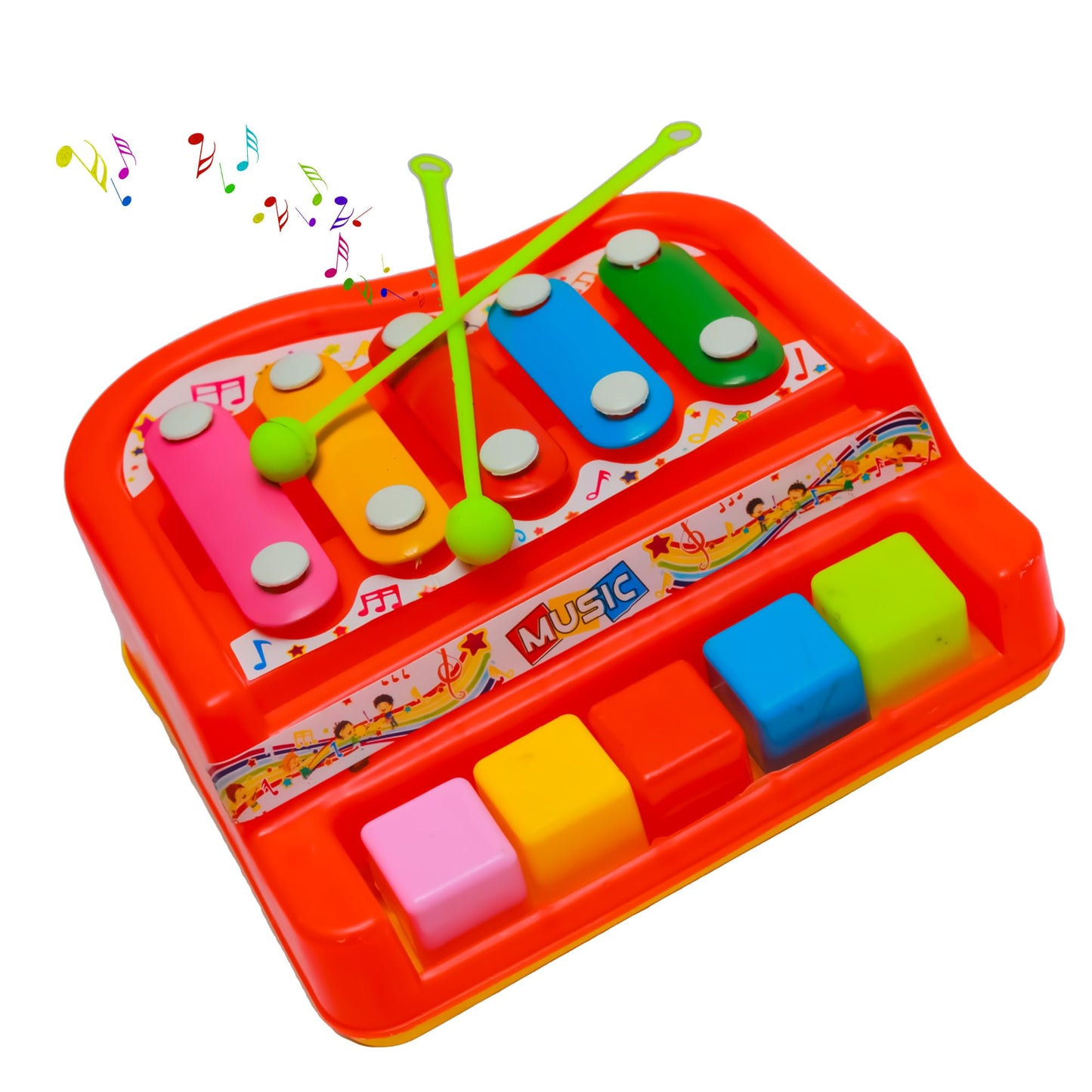 Colorful Kids Xylophone With Mallets  Early Musical Instrument Toy For Children