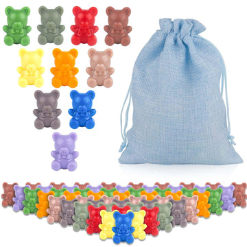 Xinhuidalsq Rainbow Counting Bears Set Of 100, 10 Colors Sorting Teddy Plastic Bears Math Manipulatives For Toddlers, 1 Inch Bear Conters Ages 3+ Kids