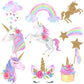 klmars 30 Ct Unicorn Hanging Swirl Decorations-Unicorn Party Decorations-Unicorn Birthday Party Supplies