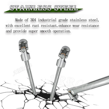 2PCS RC Crawler Drive Shaft for 1/10 Axial SCX10 TRX6 Wraith Redcat Capra GEN8 D90 TF2 RC4WD,ARRCat Stainless Steel Universal Dr
