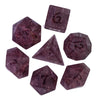 Udixi Pink Cracked Glass Dice Set D&D, 7 Piece Glass Polyhedral Dnd Dice For Dungeons And Dragon Tabletop Game