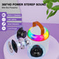 Mini Karaoke Machine For Kids Portable Bluetooth 5.3 Speaker Led Lights With 2 Wireless Microphones Karaoke Toy Gifts For Girls Boys Audlt Birthday Christmas Solid Metal Body - Pure White