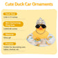 Wonuu Car Duck Rubber Duck Car Ornaments Duck Car Dashboard Decorations With Cute Headband Swim Ring Necklace Sunglasses, C-Male
