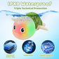 Gigilli Rechargeable Swimming Turtle Bath Toys, Baby Bath Toys for Kids Ages 1-3 2-4, Light Up Bathtub Pool Water Toys, Comes wi