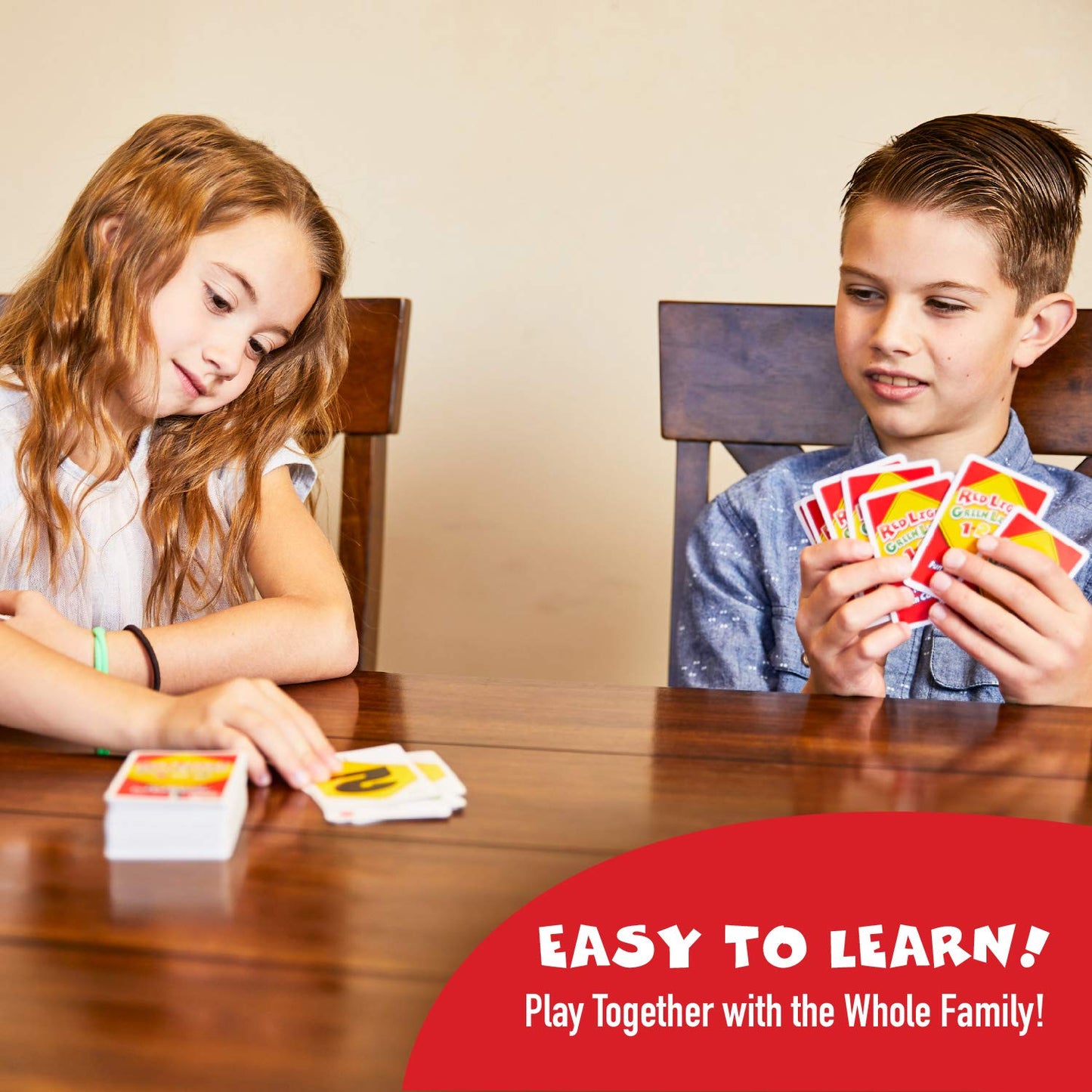 Endless Games Red Light, Green Light Card Game - Multi Color, Ages 5+, Model 835, Paper Material