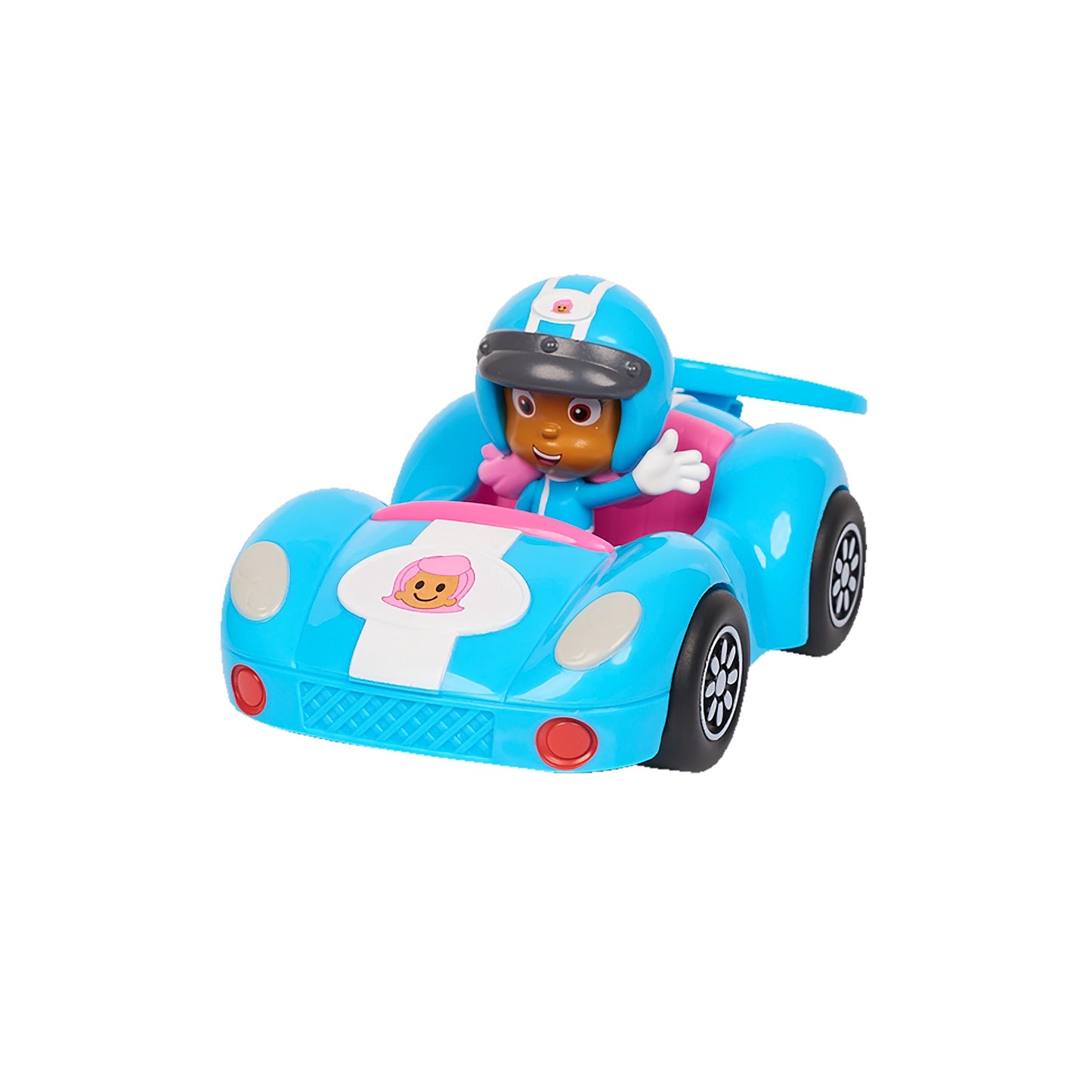 Bubble Guppies Molly's Fin-tastic Racer, 4-inch Molly Figure and matching Fin-tastic Racer, Blue, Kids Toys for Ages 3 Up by Jus