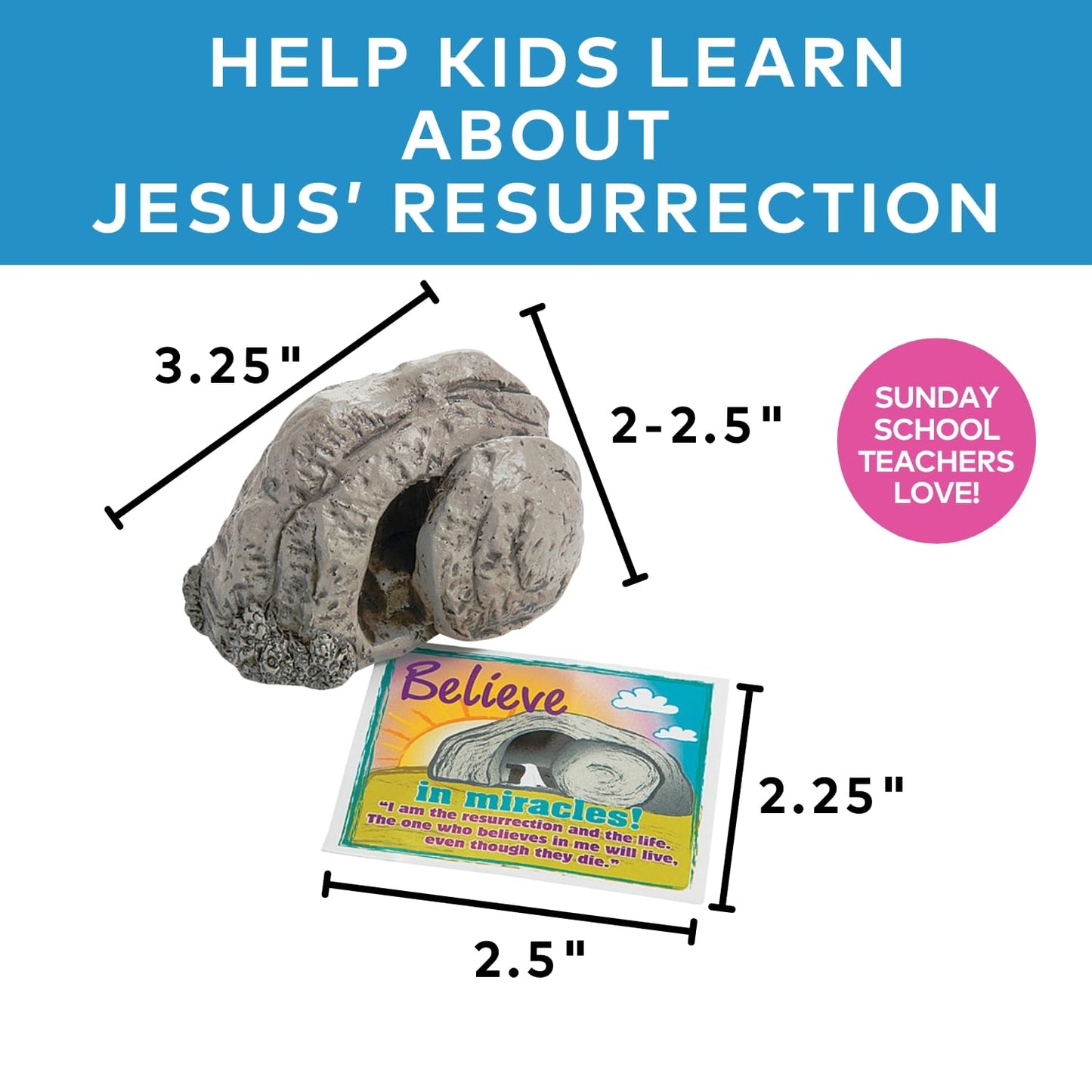 Fun Express Mini Tomb Handouts With Card - 12 Pieces - Great For Sunday School And Easter