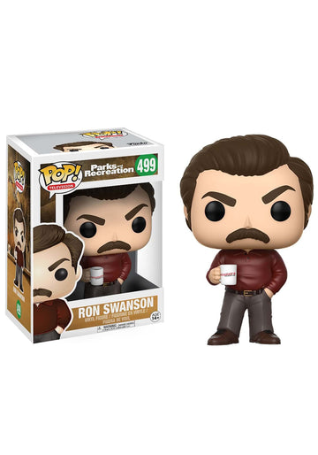 Funko Pop Ron Swanson Figure - Parks & Recreation - Multicolor - Resin - Model 13036 - Basic Size