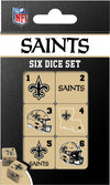 MasterPieces Game Day - NFL New Orleans Saints - 6 Piece Team Logo Dice Set - D6 Standard Size