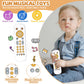 Orzbow Baby Remote Control Toy For 6 Months+ With Music, Tv Remote Toy With Realistic Light And Sound - English, French And Spanish For Infant Play Remote Musical Toys, Bpa Free, White