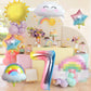 7Th Rainbow Birthday Decorations, 7Th Rainbow Birthday Foil Balloons Set With Sun Rainbow Gradient Stars And 40 Inch Number 7 Ba