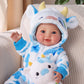 BABESIDE Baby Dolls, 15inch Large Realistic Soft Baby Doll with Cow Outfit
