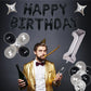 Naninuneno 38Th Black Silver Birthday Party Decorations For Men Women, Happy 38 Birthday Party Supplies With Black Happy Birthda