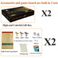 Horow 2 Pack Metal Horse Racing Board Game Card Board Game Finish Line Luxury Edition Solid Wood Race Game Board 11 Batches Of M