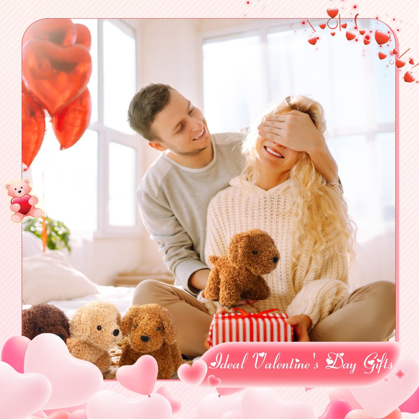 Syhood 16 Pcs Plush Dogs 7.87 Inches Stuffed Dogs Bulk Plush Stuffed Animal Easter Party Favor Gift For Girls Boys Goodie Bag Birthday(Puppy Dog)