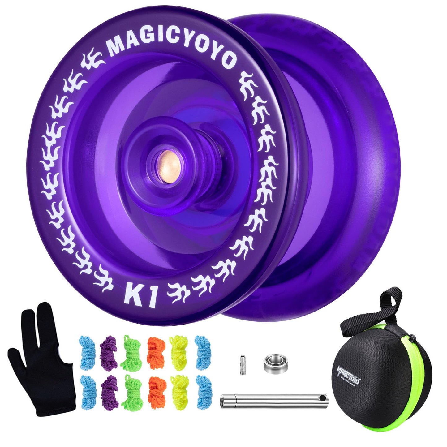 Magicyoyo Responsive Yoyo K1 Tug Return Yoyo, Hubstacks Yoyo For Kids Beginners Dual Purpose Yoyo With Unresponsive Bearing + St