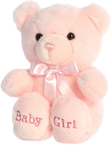 Aurora® Snuggly Comfy™ Bear Baby Stuffed Animal - Comforting Companion - Imaginative Play - Pink 10 Inches