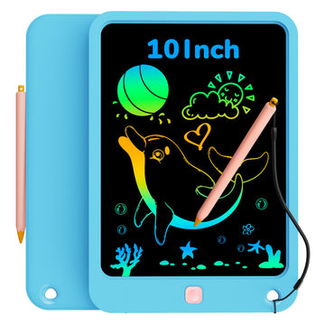 Kokodi Lcd Writing Tablet For Kids, 10 Inch Colorful Drawing Tablet, Educational Learning Kids Toys For Age 3-12 Years Old, Toddler Doodle Board, Blue