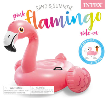 Intex Pink Flamingo Inflatable Pool Float: Animal Pool Toy For Kids – 2 Heavy-Duty Handles – 88Lb Weight Capacity – 70' X 53' – For Ages 3+