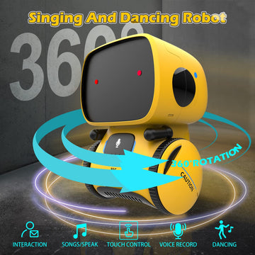 KaeKid Robots for Kids, Interactive Smart Robotic with Touch Sensor, Voice Control, Speech Recognition, Singing, Dancing, Repeat