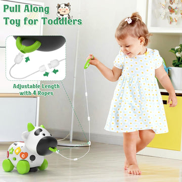 Musical Cow Toys For 1+ Year Old Boy Girl, Bilingual Baby Toy 6-12-18 Month, 1 Year Old Boy Toys, 1 Year Old Girl Gift, Learning Toddler Toy Age 1-2, First Christmas 1St Birthday Gift